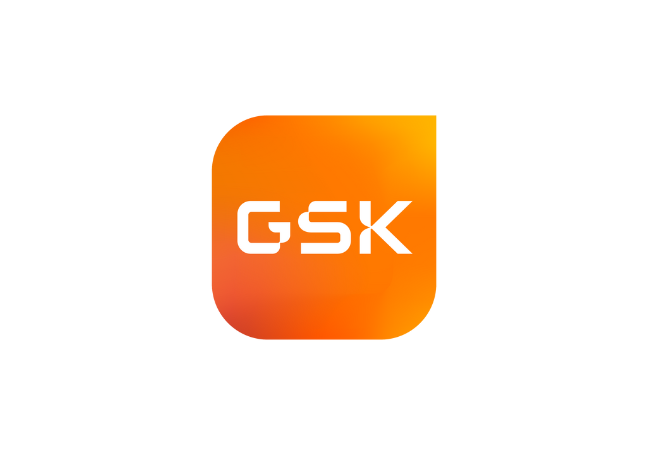 The GSK logo on a white background