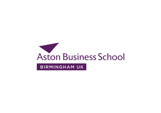 The Aston Business School logo on a white background