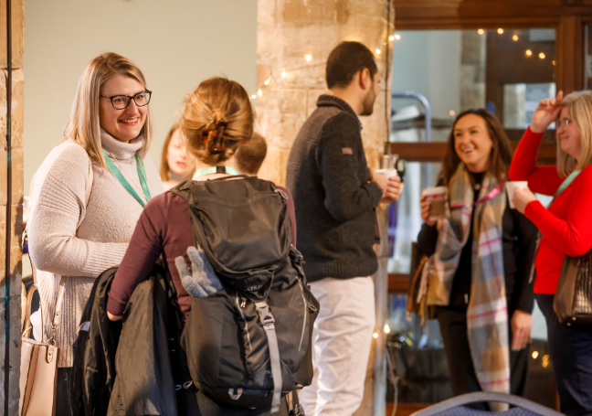 A group of people networking